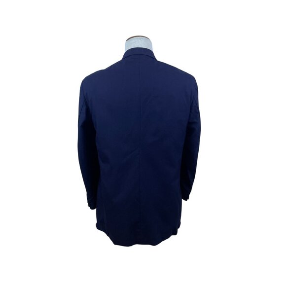 Gold Button Navy Blue Double Breasted Mens Blazer Classic Fit - Picture 2 of 11